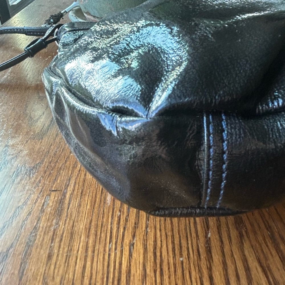 Coach Black Patent Leather Shoulder Bag - Picture 6 of 12